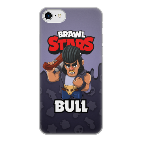 Заказать чехол для iPhone 8/8 Plus в Москве. Чехол для iPhone 8, объёмная печать BRAWL STARS BULL от geekbox - готовые дизайны и нанесение принтов.