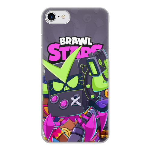 Заказать чехол для iPhone 8/8 Plus в Москве. Чехол для iPhone 8, объёмная печать BRAWL STARS 8-BIT VIRUS от geekbox - готовые дизайны и нанесение принтов.