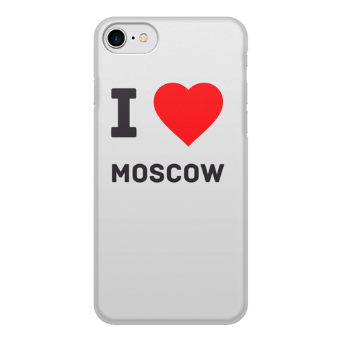 Заказать чехол для iPhone 8/8 Plus в Москве. Чехол для iPhone 8, объёмная печать I Love Moscow от art5  - готовые дизайны и нанесение принтов.