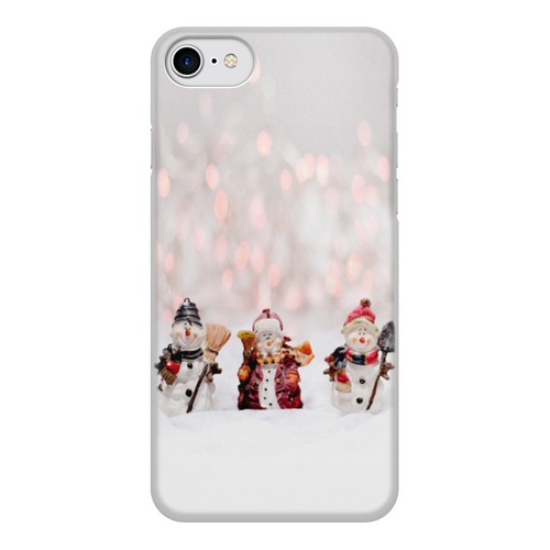 Заказать чехол для iPhone 8/8 Plus в Москве. Чехол для iPhone 8, объёмная печать Три Снеговика от Оксана Музыка - готовые дизайны и нанесение принтов.