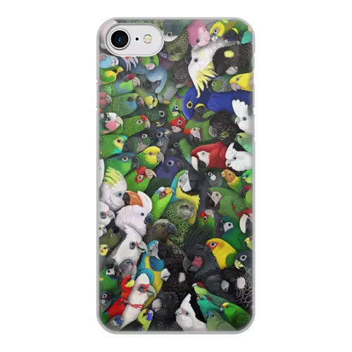 Заказать чехол для iPhone 8/8 Plus в Москве. Чехол для iPhone 8, объёмная печать Попугаи-1 от Дана Столыпина - готовые дизайны и нанесение принтов.