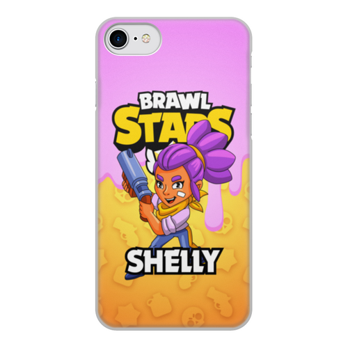 Заказать чехол для iPhone 8/8 Plus в Москве. Чехол для iPhone 8, объёмная печать BRAWL STARS SHELLY от geekbox - готовые дизайны и нанесение принтов.
