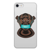 Заказать чехол для iPhone 8/8 Plus в Москве. Чехол для iPhone 8, объёмная печать  Шимпанзе в маске от Stil na yarkosti - готовые дизайны и нанесение принтов.