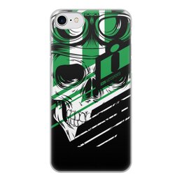 Заказать чехол для iPhone 8/8 Plus в Москве. Чехол для iPhone 8, объёмная печать Череп Icon зелёный от Dartz  - готовые дизайны и нанесение принтов.