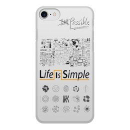 Заказать чехол для iPhone 8/8 Plus в Москве. Чехол для iPhone 8, объёмная печать Life is Simple от lin-o-ks@mail.ru - готовые дизайны и нанесение принтов.