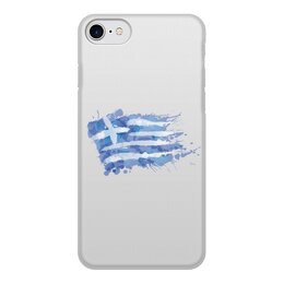 Заказать чехол для iPhone 8/8 Plus в Москве. Чехол для iPhone 8, объёмная печать Греческий флаг от GRstyle  - готовые дизайны и нанесение принтов.