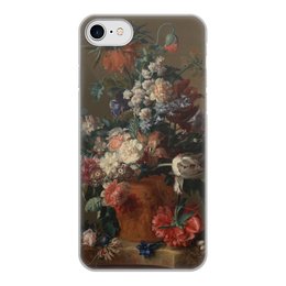 Заказать чехол для iPhone 8/8 Plus в Москве. Чехол для iPhone 8, объёмная печать Ваза с цветами (Ян ван Хёйсум) от trend - готовые дизайны и нанесение принтов.
