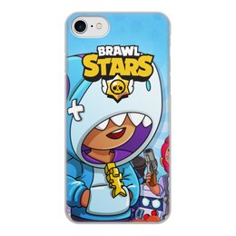 Заказать чехол для iPhone 8/8 Plus в Москве. Чехол для iPhone 8, объёмная печать BRAWL STARS LEON от geekbox - готовые дизайны и нанесение принтов.