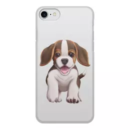 Заказать чехол для iPhone 8/8 Plus в Москве. Чехол для iPhone 8, объёмная печать Собака бигль щенок от tigerda  - готовые дизайны и нанесение принтов.