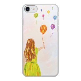 Заказать чехол для iPhone 8/8 Plus в Москве. Чехол для iPhone 8, объёмная печать Девушка с воздушными шарами от Anna Eremina - готовые дизайны и нанесение принтов.