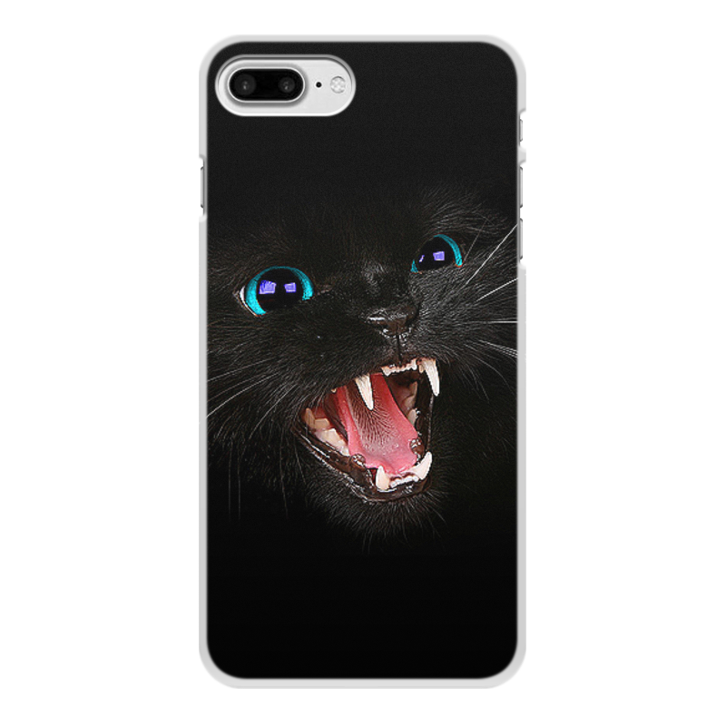 Printio Чехол для iPhone 8 Plus, объёмная печать Черная кошка