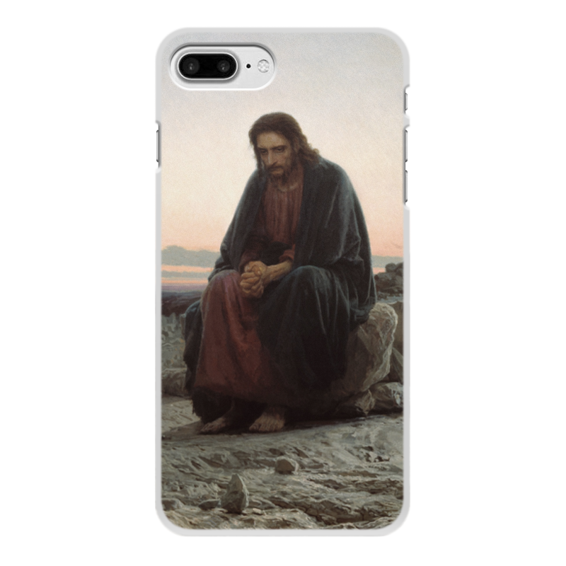 Printio Чехол для iPhone 8 Plus, объёмная печать Христос в пустыне (картина крамского)