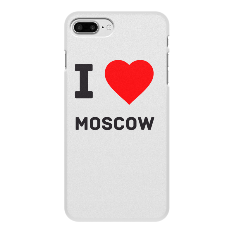 Printio Чехол для iPhone 8 Plus, объёмная печать I love moscow