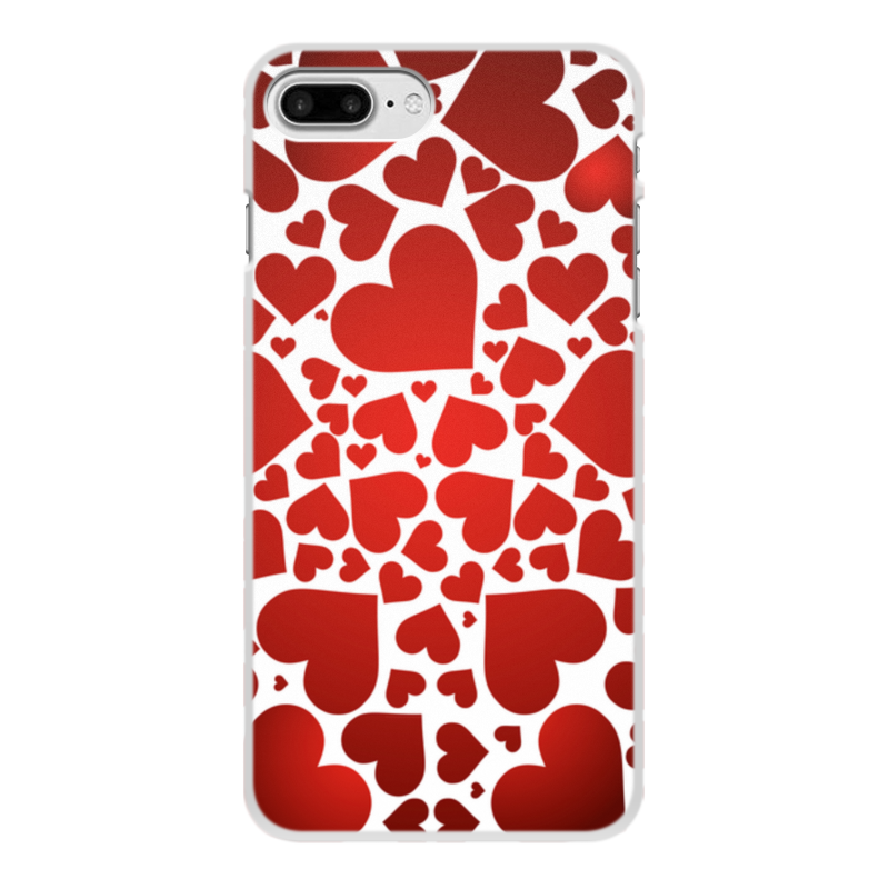Printio Чехол для iPhone 8 Plus, объёмная печать Сердечки printio чехол для iphone 8 plus объёмная печать сердечки