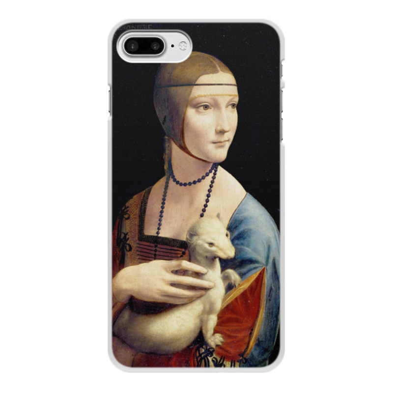 Printio Чехол для iPhone 8 Plus, объёмная печать Дама с горностаем (леонардо да винчи)