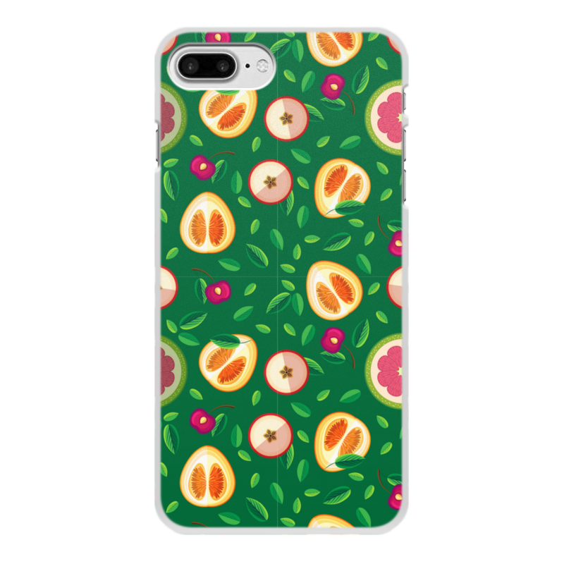 Printio Чехол для iPhone 8 Plus, объёмная печать Половинки фруктов