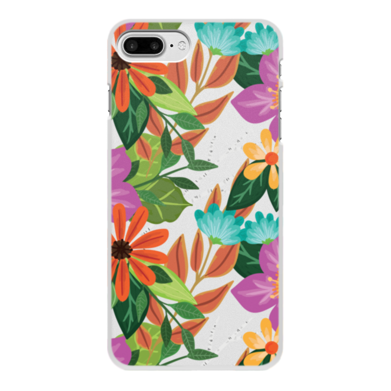 Printio Чехол для iPhone 8 Plus, объёмная печать flowers