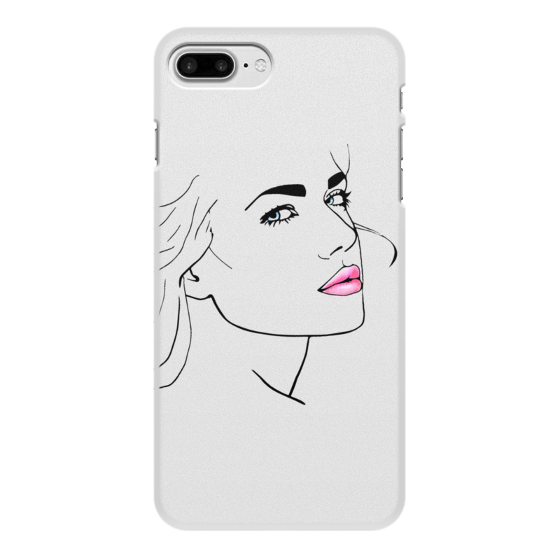 Printio Чехол для iPhone 8 Plus, объёмная печать Красивая девушка силиконовый чехол глаза и губы на huawei y5 prime 2018