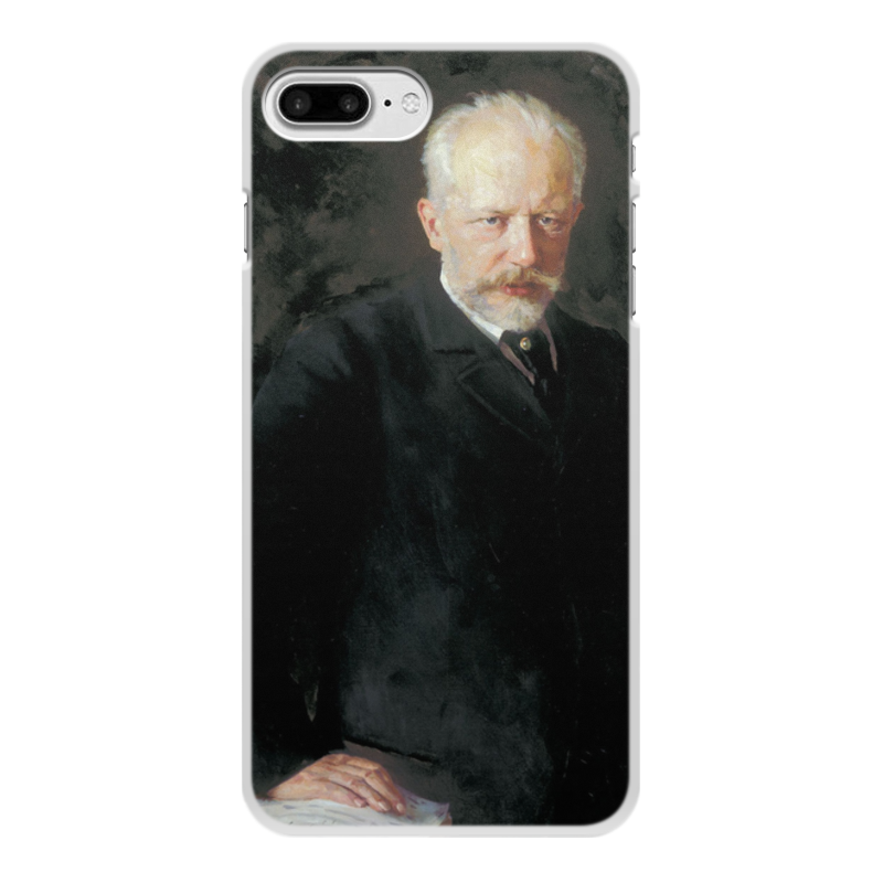 Printio Чехол для iPhone 8 Plus, объёмная печать Портрет петра ильича чайковского