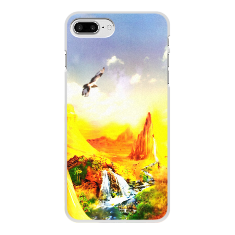 цена Printio Чехол для iPhone 8 Plus, объёмная печать Водопад