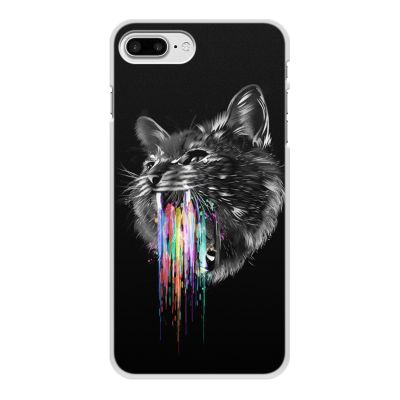 Printio Чехол для iPhone 8 Plus, объёмная печать Радужный кот printio чехол для iphone 8 plus объёмная печать радужный волк