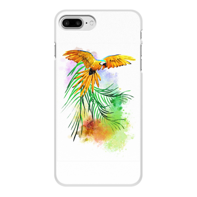 Printio Чехол для iPhone 8 Plus, объёмная печать Попугай на ветке.