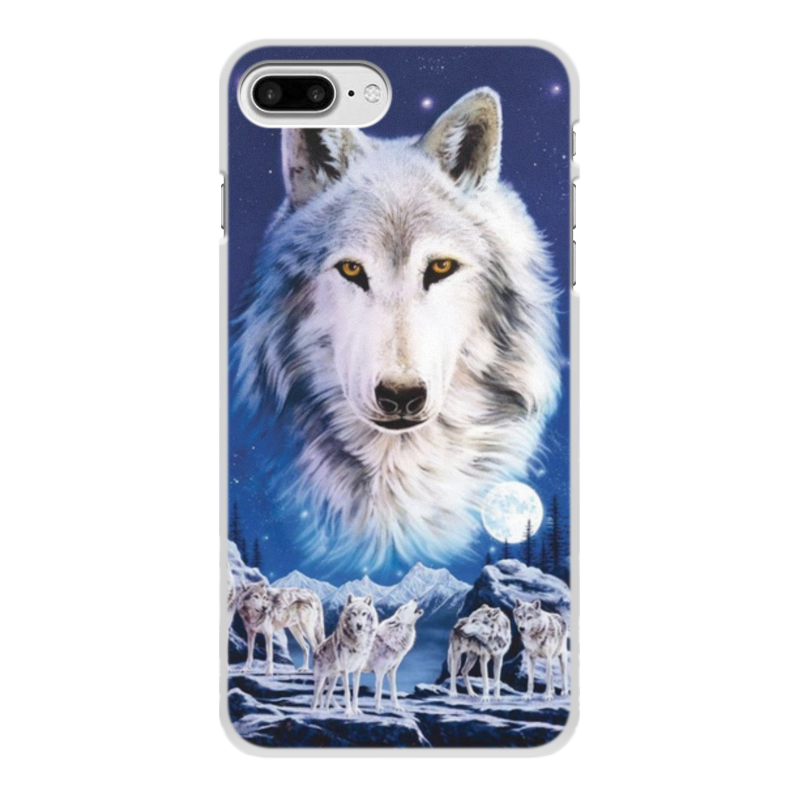 Printio Чехол для iPhone 8 Plus, объёмная печать Белый волк