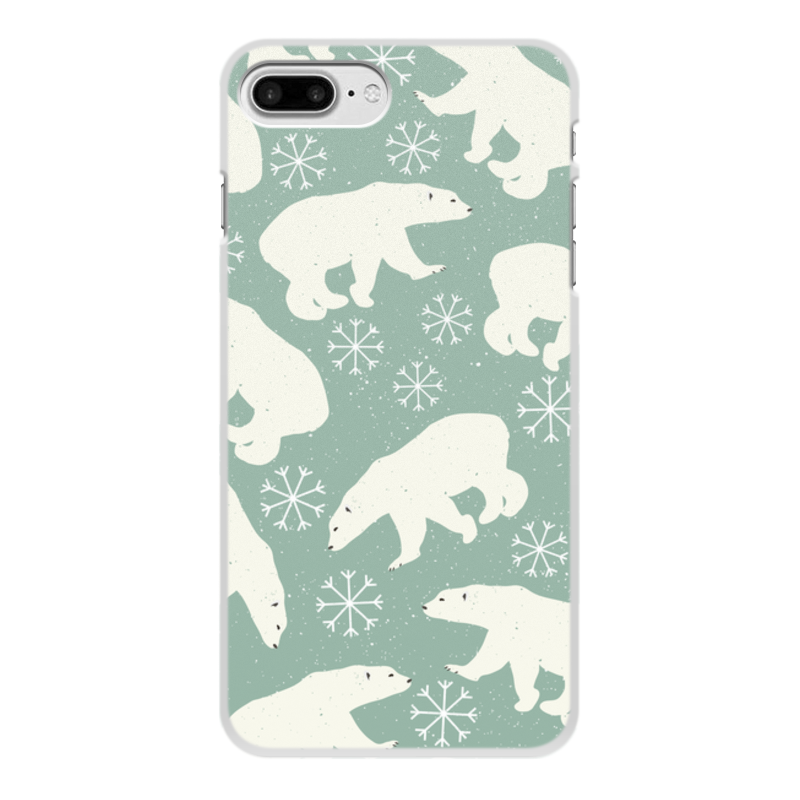 Printio Чехол для iPhone 8 Plus, объёмная печать Белый медведь