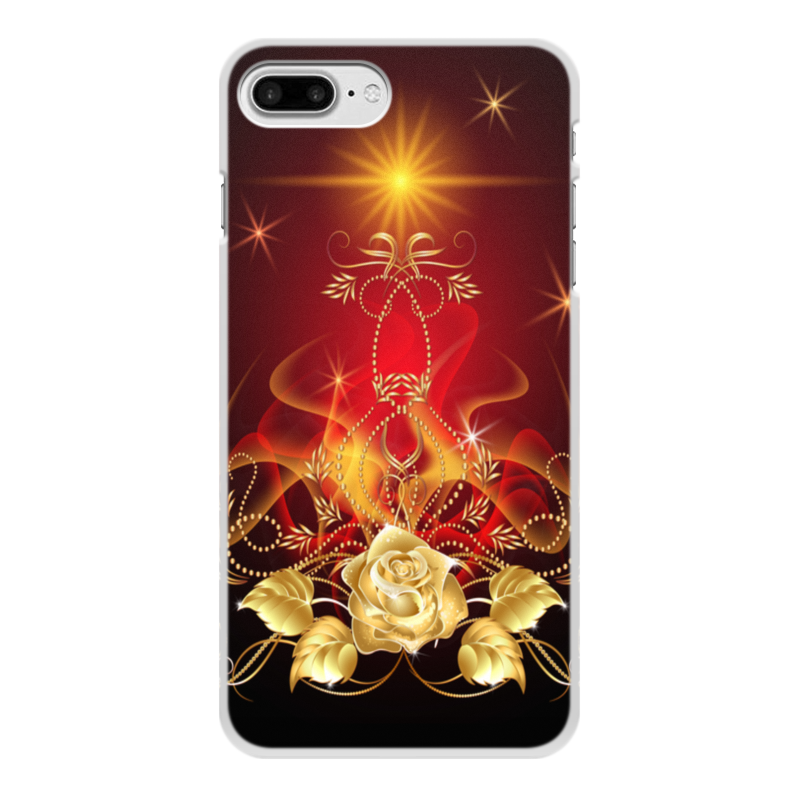 Printio Чехол для iPhone 8 Plus, объёмная печать Золотая роза силиконовый чехол самурай на красном фоне на meizu m6t мейзу м6т