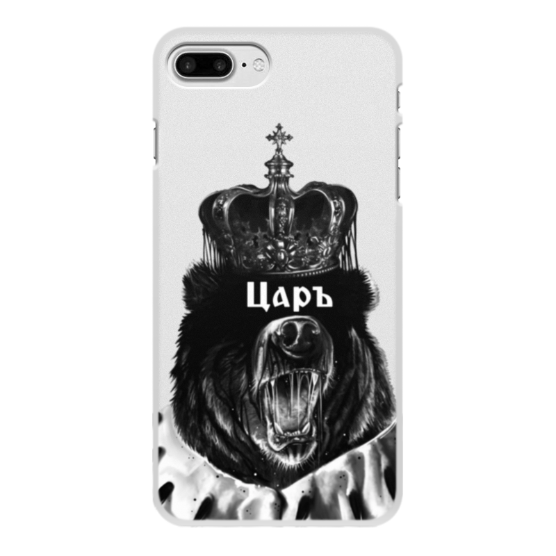 цена Printio Чехол для iPhone 8 Plus, объёмная печать Царь медведь