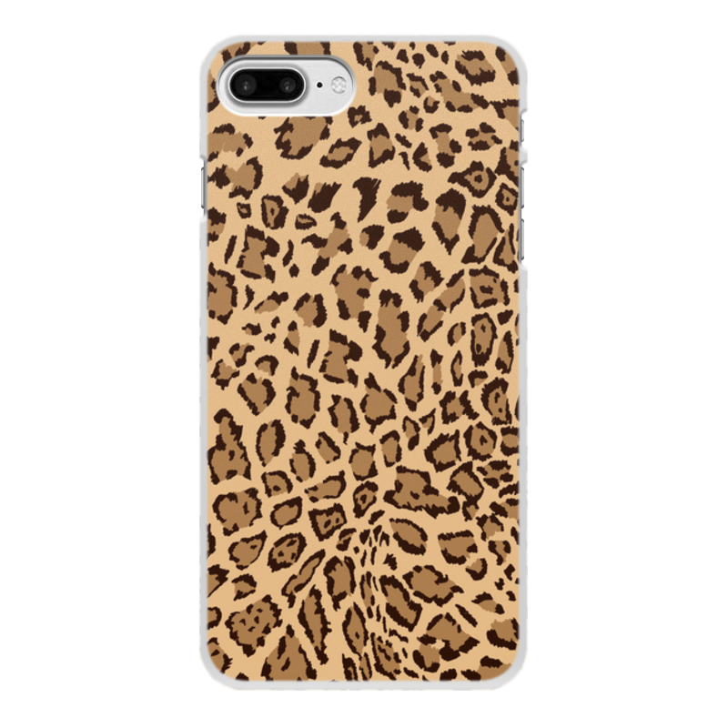 Printio Чехол для iPhone 8 Plus, объёмная печать Леопард printio чехол для iphone 6 plus объёмная печать леопард