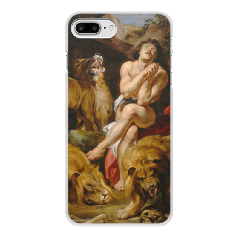 Printio Чехол для iPhone 8 Plus, объёмная печать Даниил в яме со львами (картина рубенса) printio чехол для iphone 8 plus объёмная печать кролик питер