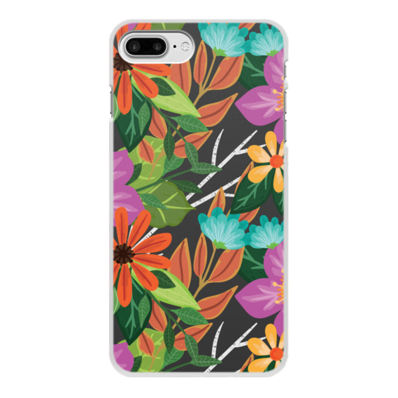 Printio Чехол для iPhone 8 Plus, объёмная печать Flowers