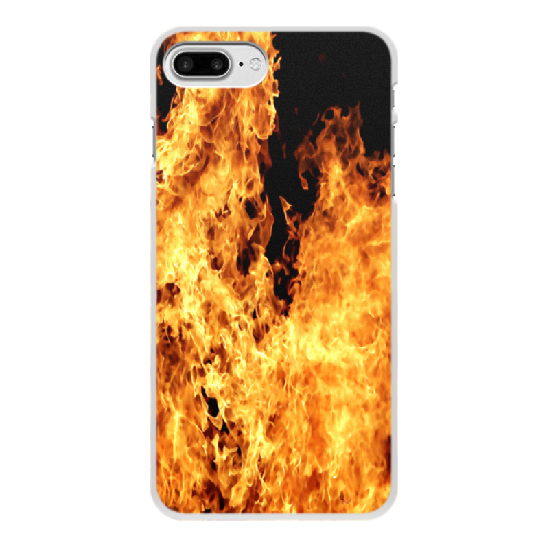 Printio Чехол для iPhone 8 Plus, объёмная печать Огонь printio чехол для iphone 8 plus объёмная печать кошка и огонь