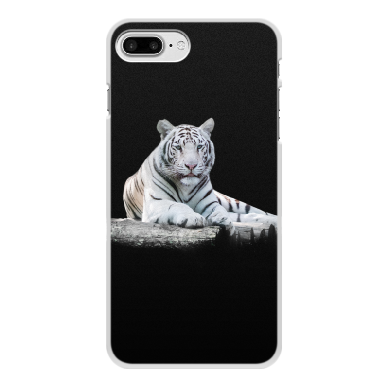 Printio Чехол для iPhone 8 Plus, объёмная печать Белый тигр printio чехол для iphone 8 объёмная печать тигр в акварели