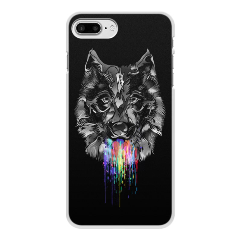 Printio Чехол для iPhone 8 Plus, объёмная печать Радужный волк printio чехол для iphone 8 объёмная печать волк индейцев
