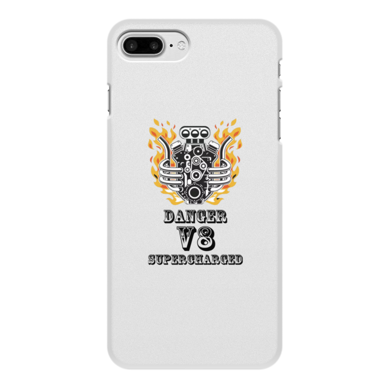 Printio Чехол для iPhone 8 Plus, объёмная печать Danger v8 superсharged printio часы круглые из пластика danger v8 superсharged