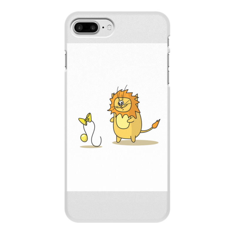 Printio Чехол для iPhone 8 Plus, объёмная печать Кот лев. подарок для льва чехол mypads лев для nokia c21 plus задняя панель накладка бампер