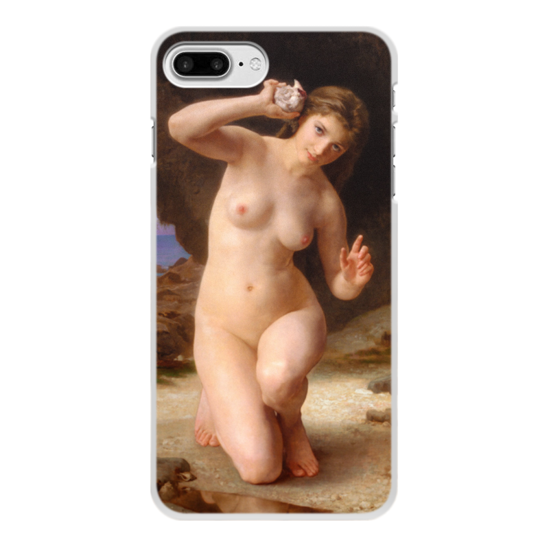 Printio Чехол для iPhone 8 Plus, объёмная печать Женщина с ракушкой (картина вильяма бугро)
