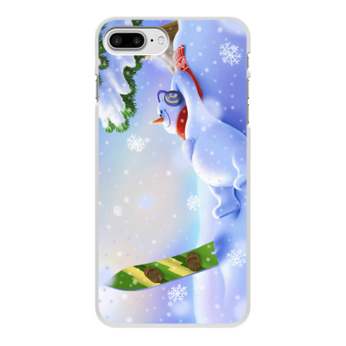 Заказать чехол для iPhone 8/8 Plus в Москве. Чехол для iPhone 8 Plus, объёмная печать Снеговик от Media M  - готовые дизайны и нанесение принтов.