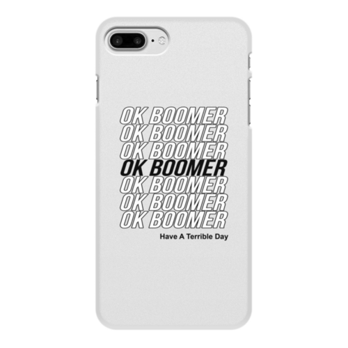 Заказать чехол для iPhone 8/8 Plus в Москве. Чехол для iPhone 8 Plus, объёмная печать Ok Boomer от DESIGNER   - готовые дизайны и нанесение принтов.