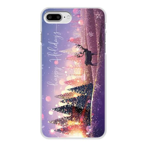 Заказать чехол для iPhone 8/8 Plus в Москве. Чехол для iPhone 8 Plus, объёмная печать Happy Holidays от Media M  - готовые дизайны и нанесение принтов.