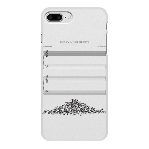Заказать чехол для iPhone 8/8 Plus в Москве. Чехол для iPhone 8 Plus, объёмная печать Звук тишины от ISliM - готовые дизайны и нанесение принтов.