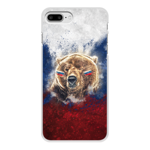 Заказать чехол для iPhone 8/8 Plus в Москве. Чехол для iPhone 8 Plus, объёмная печать Русский Медведь от tutik_mutik@mail.ru - готовые дизайны и нанесение принтов.