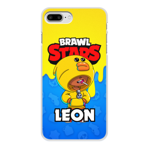 Заказать чехол для iPhone 8/8 Plus в Москве. Чехол для iPhone 8 Plus, объёмная печать BRAWL STARS LEON от geekbox - готовые дизайны и нанесение принтов.