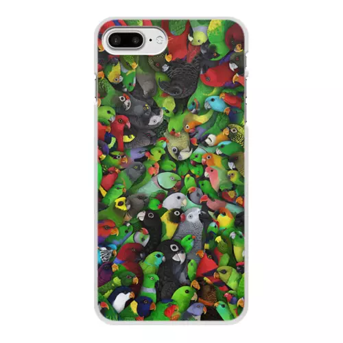 Заказать чехол для iPhone 8/8 Plus в Москве. Чехол для iPhone 8 Plus, объёмная печать Попугаи-2 от Дана Столыпина - готовые дизайны и нанесение принтов.