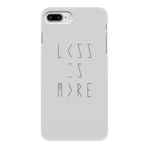 Заказать чехол для iPhone 8/8 Plus в Москве. Чехол для iPhone 8 Plus, объёмная печать Less is more от ISliM - готовые дизайны и нанесение принтов.