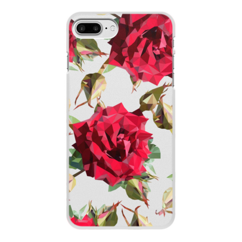 Заказать чехол для iPhone 8/8 Plus в Москве. Чехол для iPhone 8 Plus, объёмная печать Rose Low Poly vector от natulia_hatulia@yahoo.com - готовые дизайны и нанесение принтов.