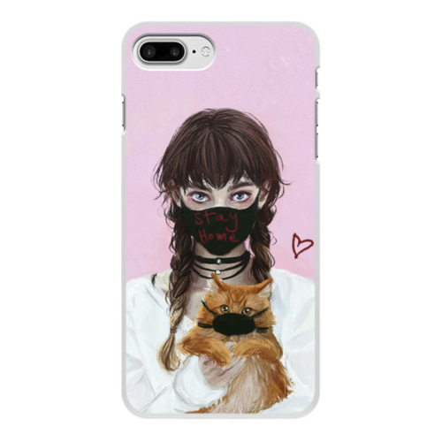 Заказать чехол для iPhone 8/8 Plus в Москве. Чехол для iPhone 8 Plus, объёмная печать Останься дома от Дана Столыпина - готовые дизайны и нанесение принтов.