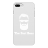 Заказать чехол для iPhone 8/8 Plus в Москве. Чехол для iPhone 8 Plus, объёмная печать The best boss with beard от Михаил Илюхин - готовые дизайны и нанесение принтов.